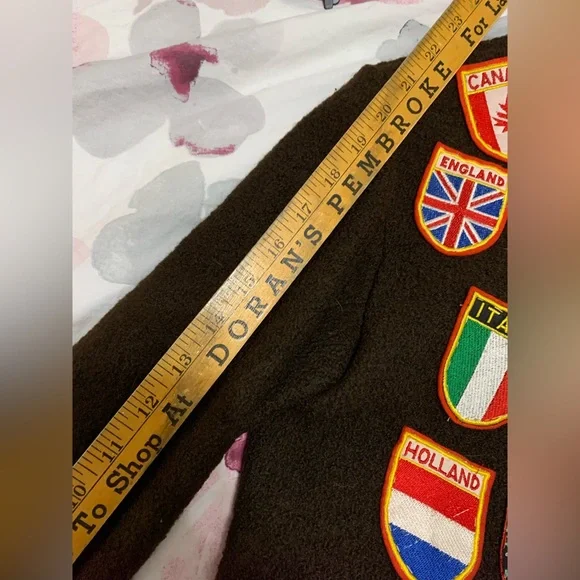 Jantzen Vintage Brown Wool Sweater with Vintage Patches Europe - Picture 12 of 14